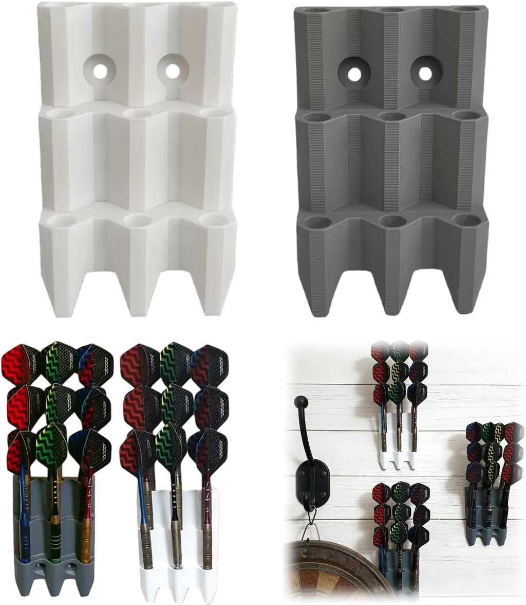 3D Printed Dart Display & Stand - 2 Pack Dart Holder Wall Mount and Decorative Wall Shelf, Display Rack for 9