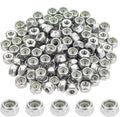 120 Pieces 10#-32 Nylon Insert Hex Lock Nuts, 304 Stainless Steel