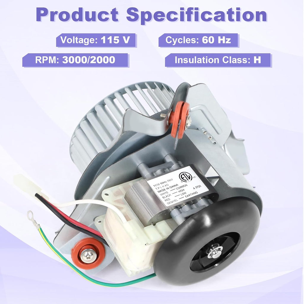 Furnace Draft Inducer Blower Motor Compatible with Carrier, Bryant, Payne 326628-762 Furnace Exhaust Vent Motor Assembly Replacement Packard 66762