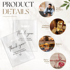 200 Pcs Clear Plastic Shopping Bags Die Cut Handle, 12 x 9 Inches