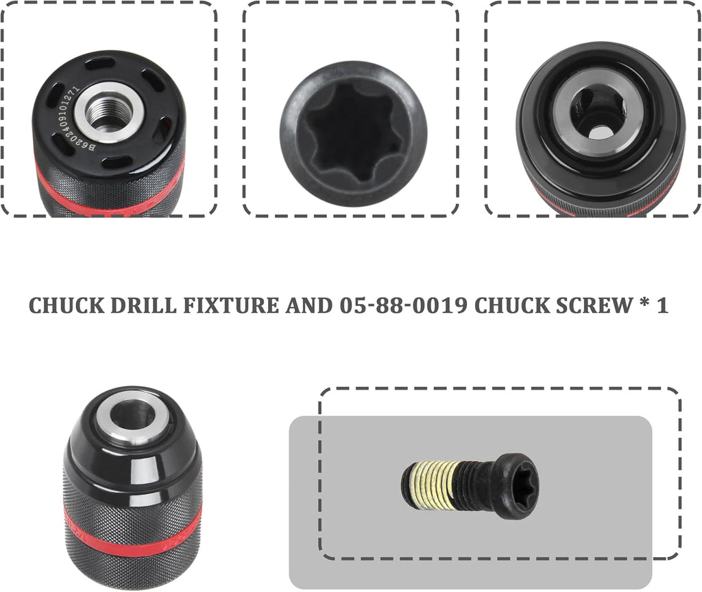 Keyless Drill Chuck for Milwaukee M18, 1.5-13mm Clamping Capacity