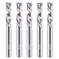 5PCS Spiral Downcut Router Bits 1/4" Shank 1" Cutting Length Solid Carbide CNC Router Bit Set End Mills for Plunge