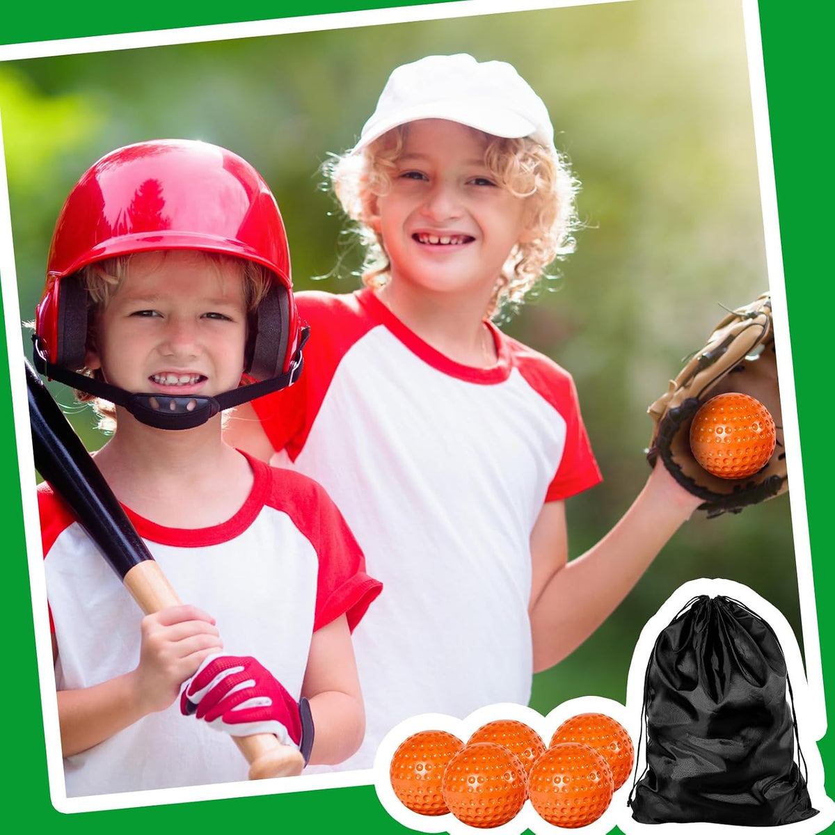 24 PCS Pitching Machine Softballs, Dimpled Softball