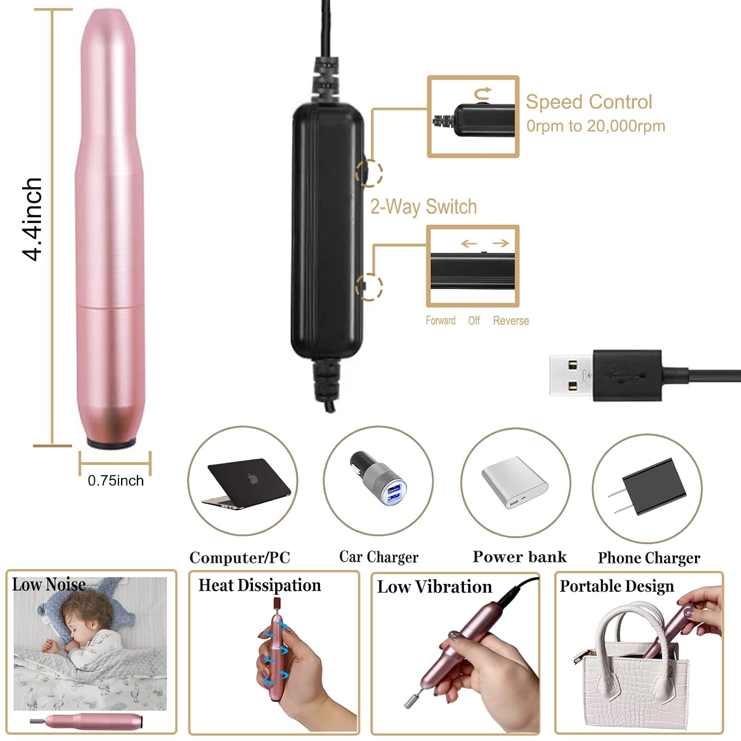 2026 Upgrad 116 PCS Portable Electric Nail Drill with 120W UV LED Nail Lamp Set,Gel Light Drill Kit,Acrylic Nails Gel
