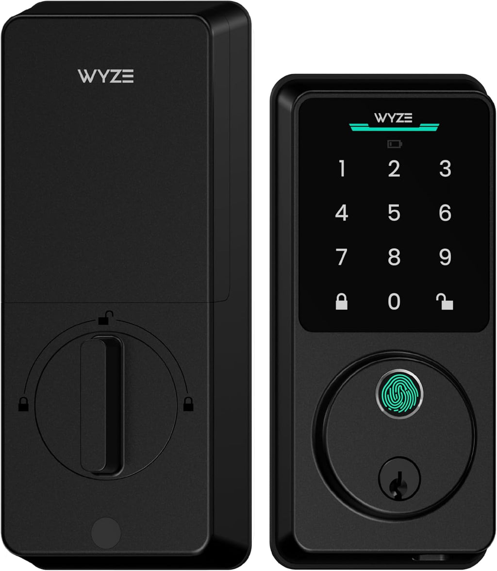 Auto-Lock Bolt v2, Fingerprint Keyless Entry Smart Lock, AI Learning Scanner with Wi-Fi Front Door Lock Deadbolt