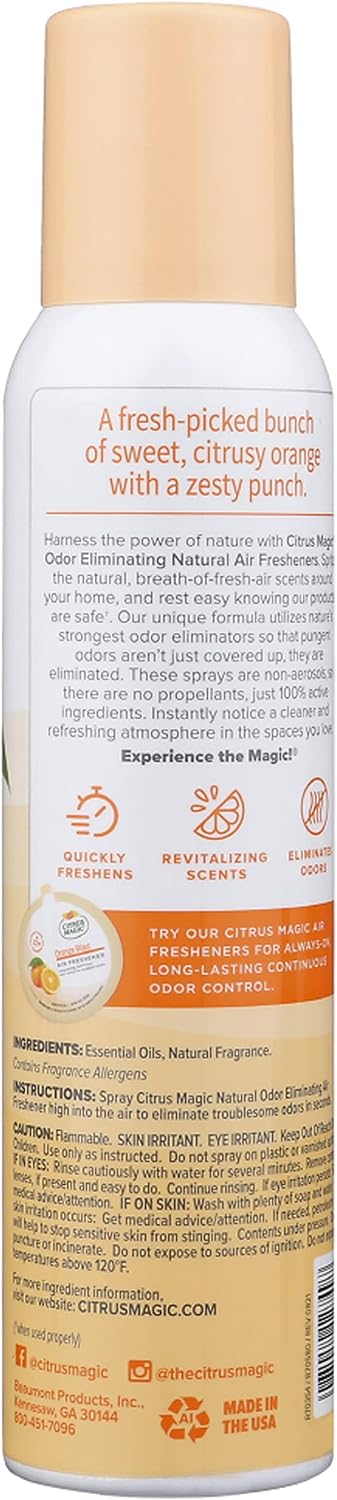 Air Freshener Spray, Orange Blast, 3 Ounce, Pack of 3