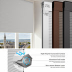 Motorized Blackout Cellular Skylight Shades Custom White