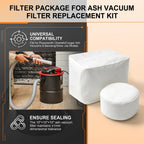 Filter Package for Ash Vacuum Filter Replacement Kit for Powersmith Cheetah