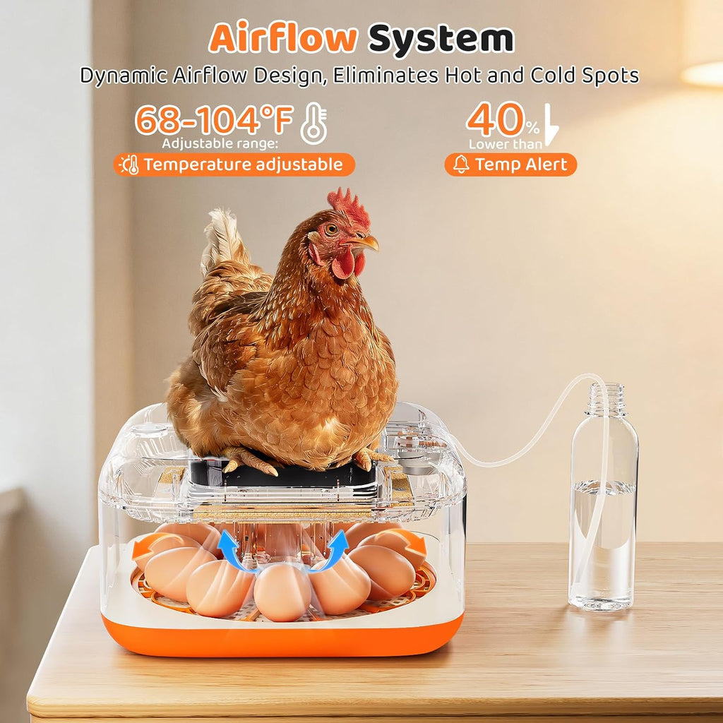 Egg Incubator for Hatching Eggs, 12 Egg Capacity, One-Touch Smart Hatching