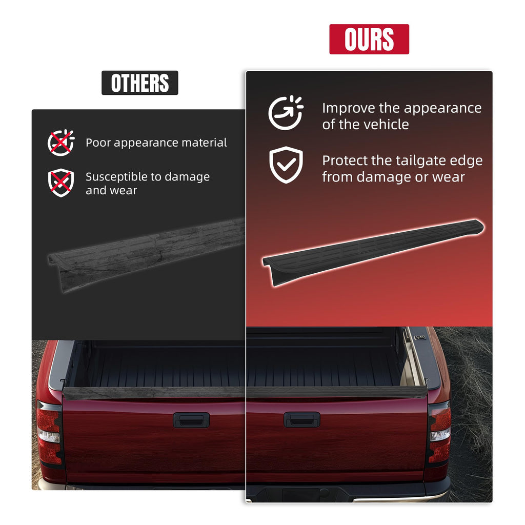 Tailgate Molding Protector Cap Compatible with 2007-2014 Chevy GMC