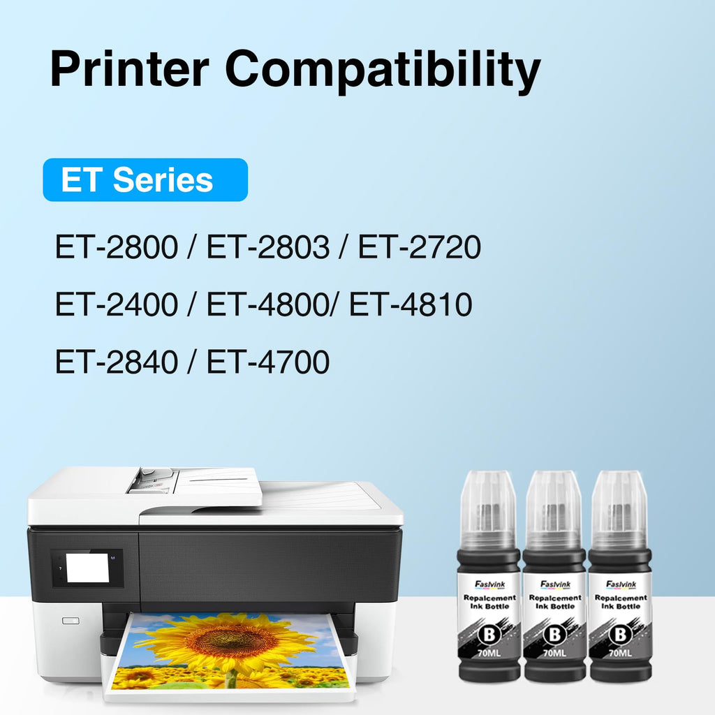 Compatible Ink Refill Bottles Replacement for Epson 522 Ink Black
