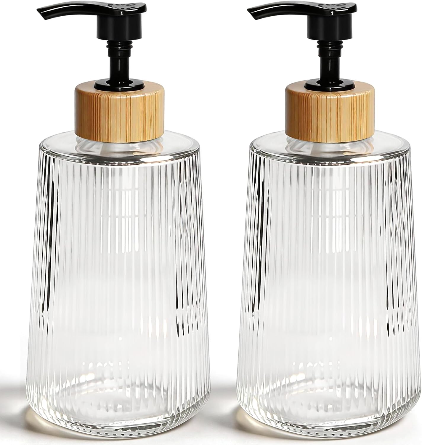 Glass Soap Dispenser, Thickened Glass Hand Soap Dispenser for Bathroom, Kitchen Dish Washing Liquid Bottles, Shampoo