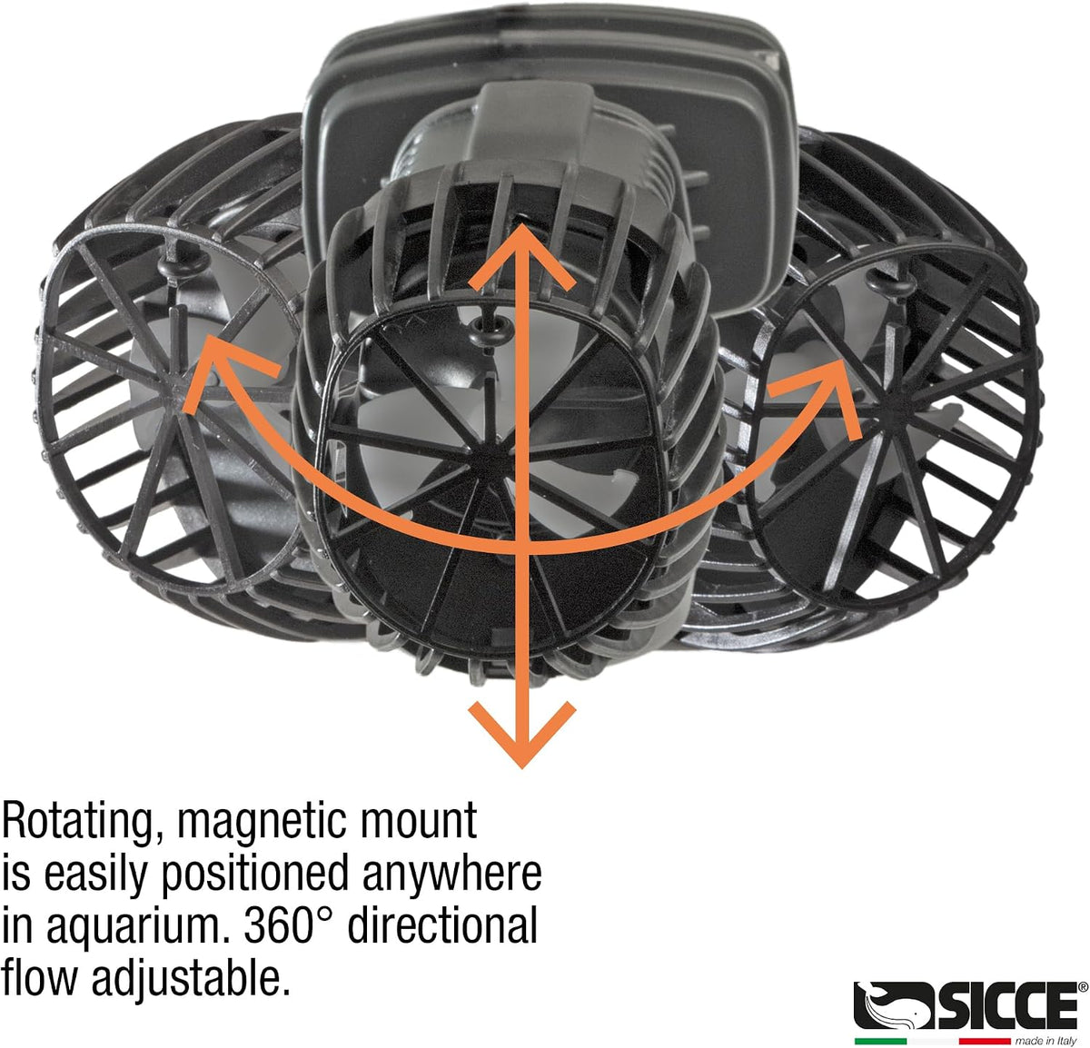 XSTREAM 3500 Wave Maker Flow Pump 925 GPH | 360° Adjustable Quiet Submersible Magnetic Powerhead for Saltwater &