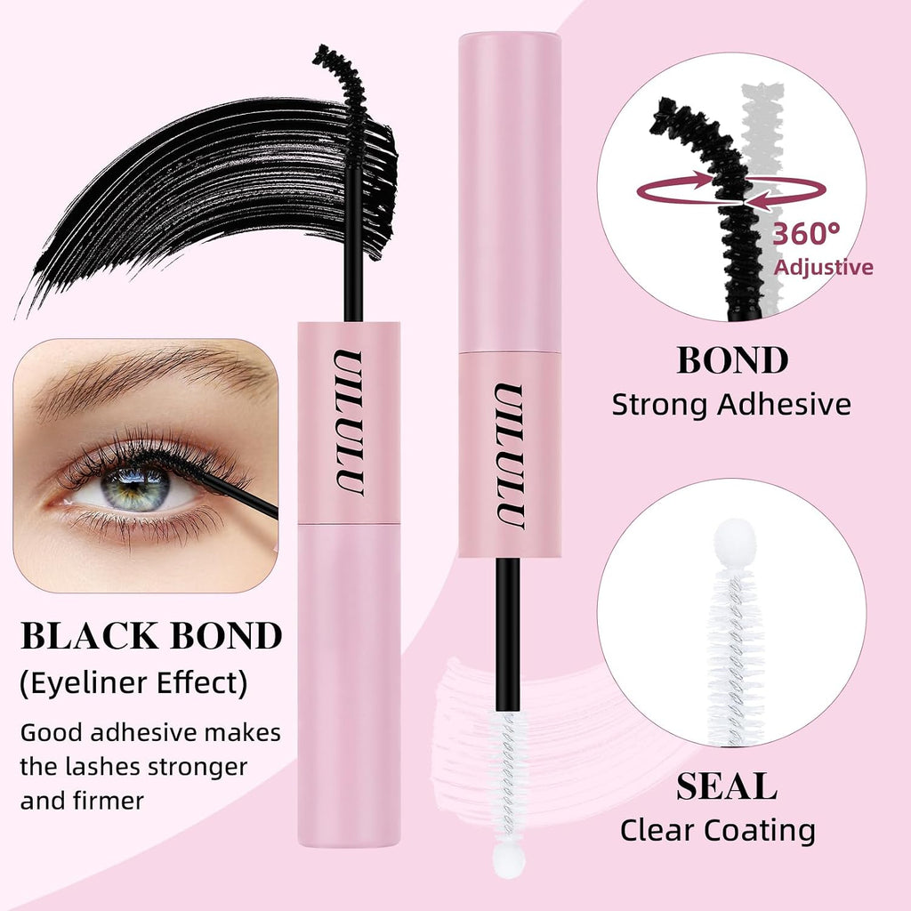 Lash Bond and Seal - 2-in-1 Lash Glue (5ml) & Sealer (5ml) for DlY Lash Extensions at Home, Waterproof Eyelash