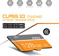 128GB Memory Card,Micro Memory Card with Adapter Class 10 High Speed for Camera,Smartphone,Tablet