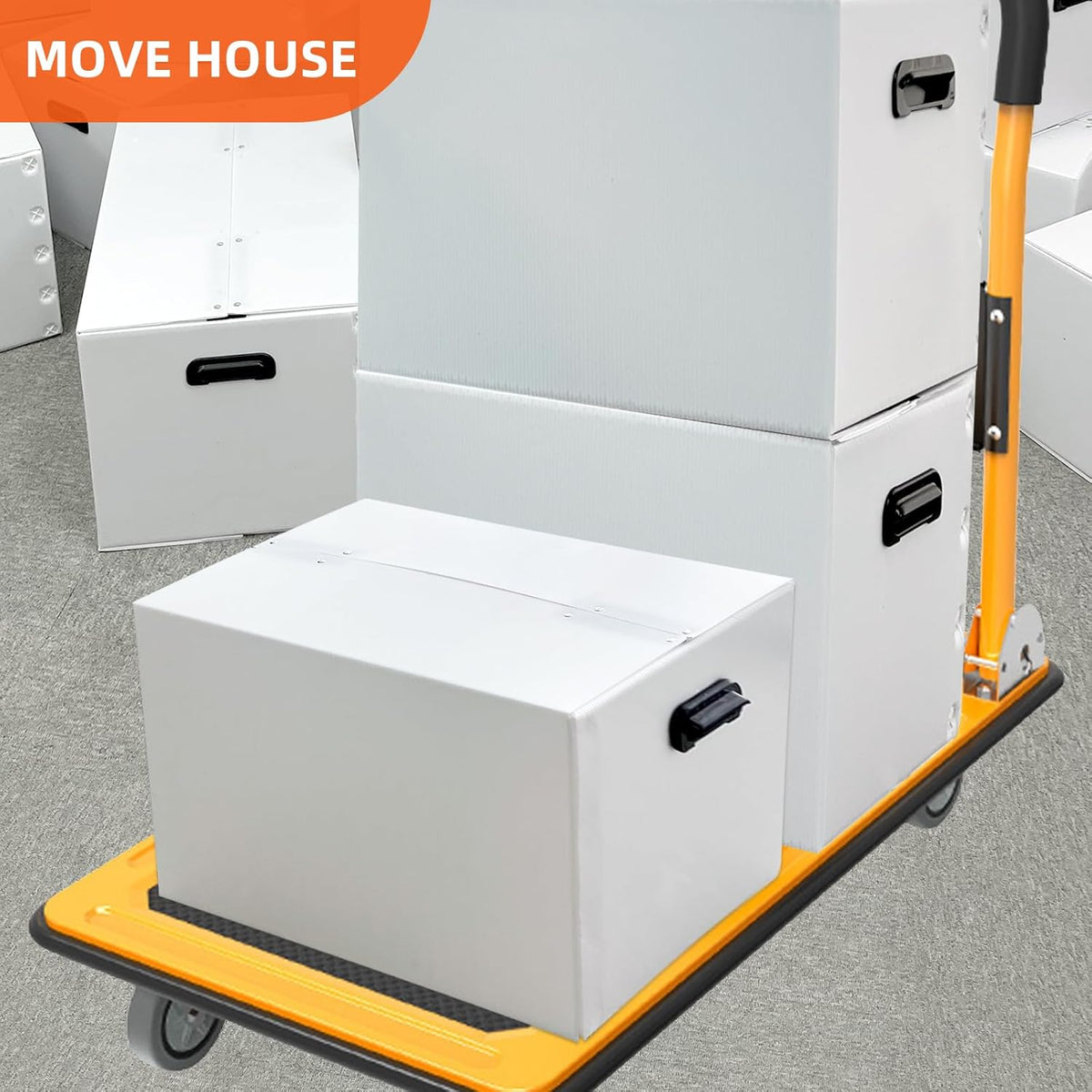 plastic storage bins with lids containers,38qt(15.8"x11.8"x11.8") 6pack,collapsible moving boxes with handles