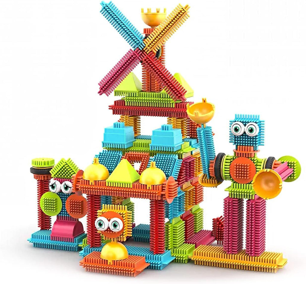 STEM Building Toys - ST7 and ST5 Bundle - 388pcs Bristle Shape 3D Tiles Set Construction Learning Educational Block