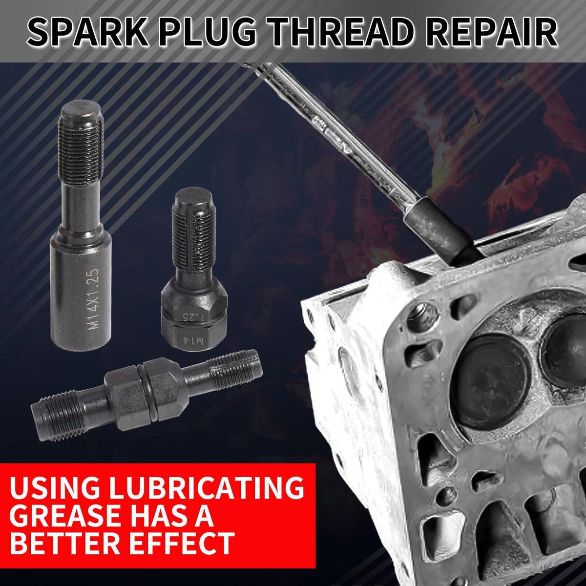 DPTOOL Spark Plug Thread Chaser Kit,Oxygen Sensor Thread Chaser kit