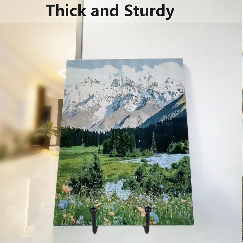 5-Pack 14-Inch Plate Holder Display Stands Black Metal Frame Stand | Large Stand for Picture, Book, Photo, Easel