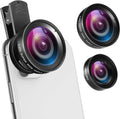 (Upgraded) Phone Camera Lens, 0.45X Super Wide Angle Lens, 15X Macro Lens, Clip-On 2 in 1 Professional for iPhone
