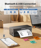 Bluetooth Thermal Shipping Label Printer, Wireless 4x6 Label Printer for Shipping Packages&Small Business, Compatible