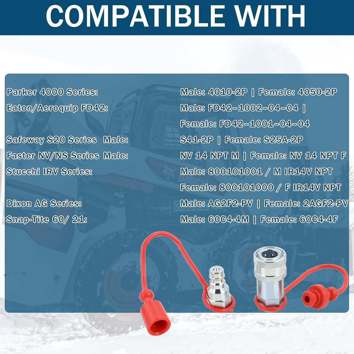 1/4" NPT Ag Hydraulic Quick Connect Coupler