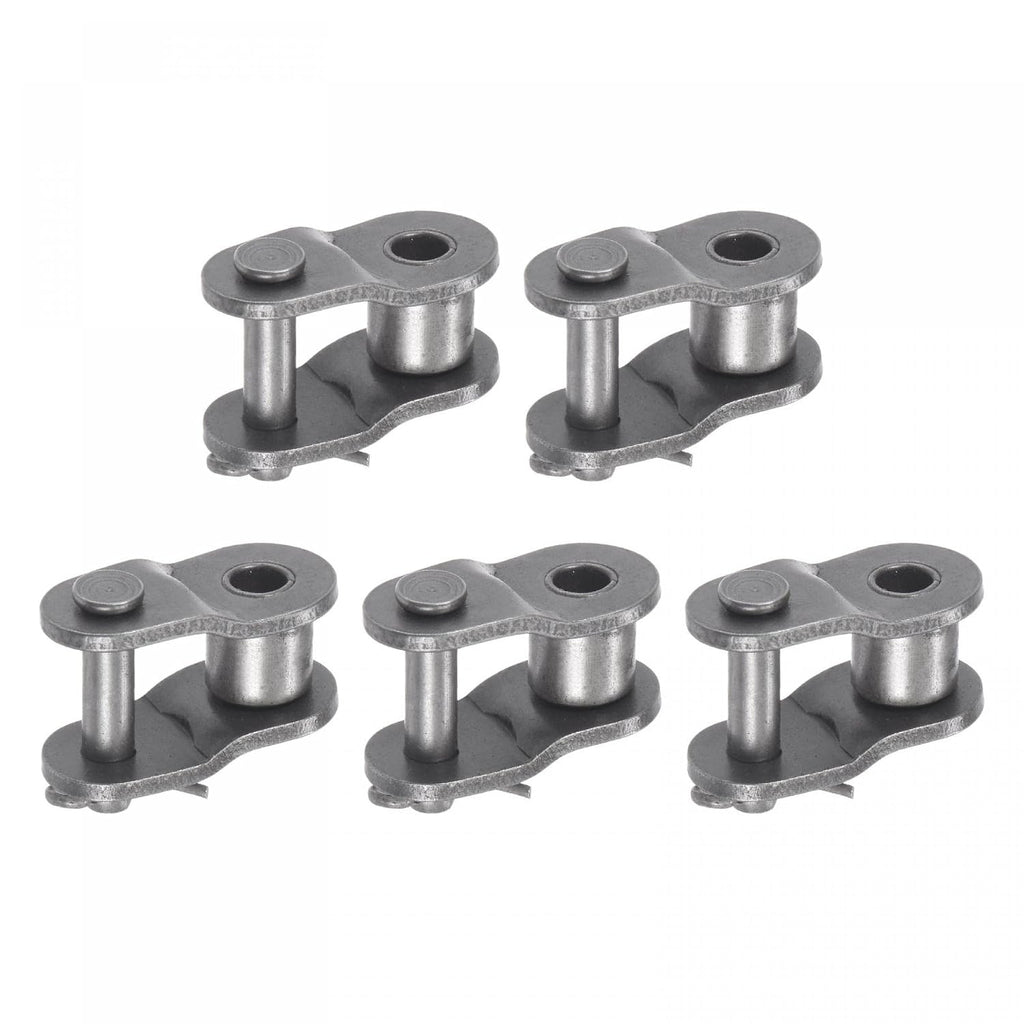 uxcell 5Pcs #50 Chain Offset Half Link Roller, 5/8" Pitch Carbon Steel, Standard Chain End Connector Split Links for 10A Chain