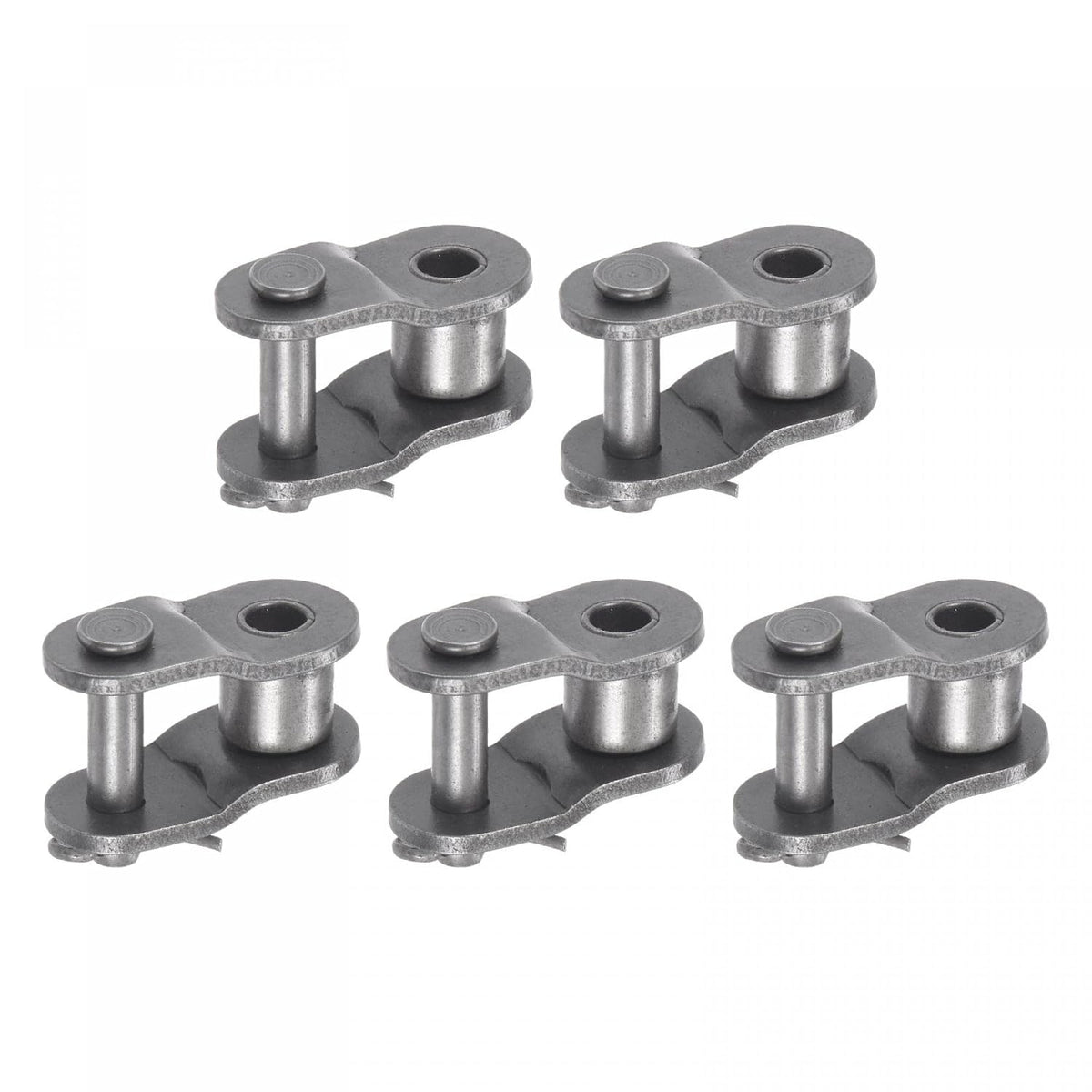 uxcell 5Pcs #50 Chain Offset Half Link Roller, 5/8" Pitch Carbon Steel, Standard Chain End Connector Split Links for 10A Chain