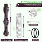 Brush Roll Replacement with Duct Hose & Belt Compatible with Shark NV752