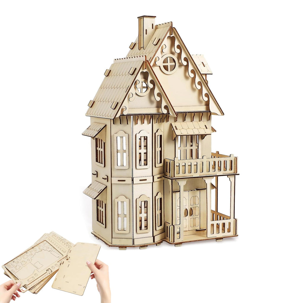 3D House Jigsaw Puzzle Model Kit - CUTEROOM Fantasy Villa Dollhouse