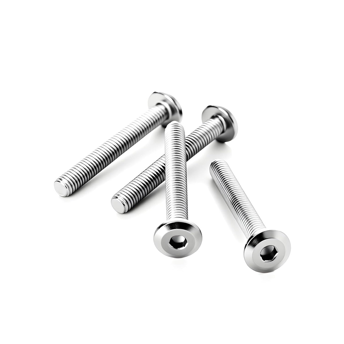 5/16-18 x 3" (10 Pack) Flat Head Hex Socket Cap Screws Bolts, 304 Stainless Steel 18-8, Hex Drive Countersunk Furniture Connector, Fully Threaded Machine Thread, Bright Finish