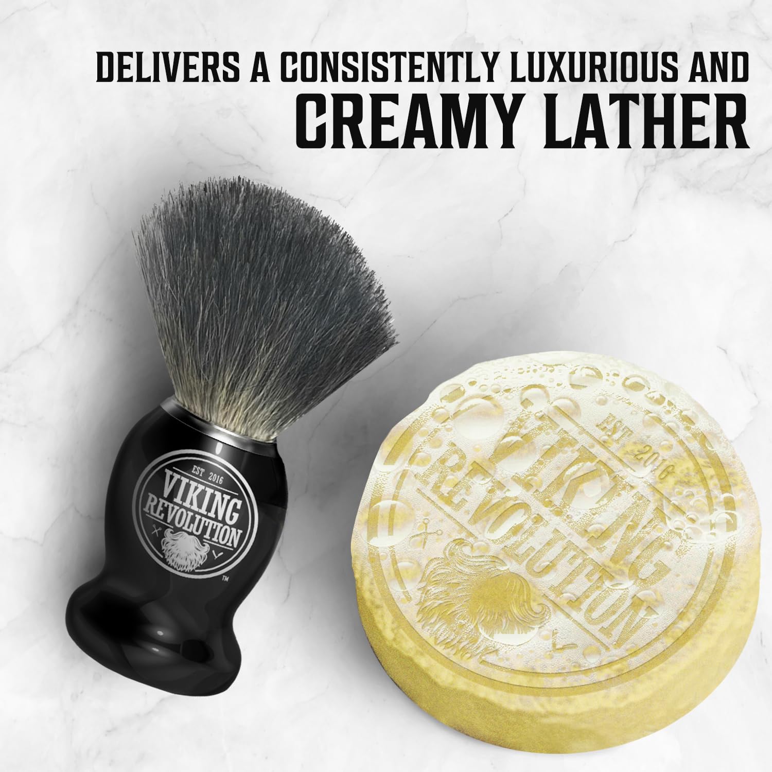 Shaving Soap for Men - Shave Soap for Use with Shaving Brush and Bowl for Smoothest Wet Shave, Shaving Soap Puck - 4
