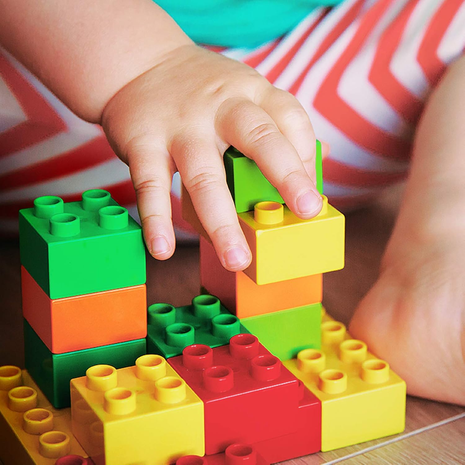 138 Piece Building Blocks for Kids Toddlers, Classic Big Bricks Set Compatible with All Major Brands, STEM Large