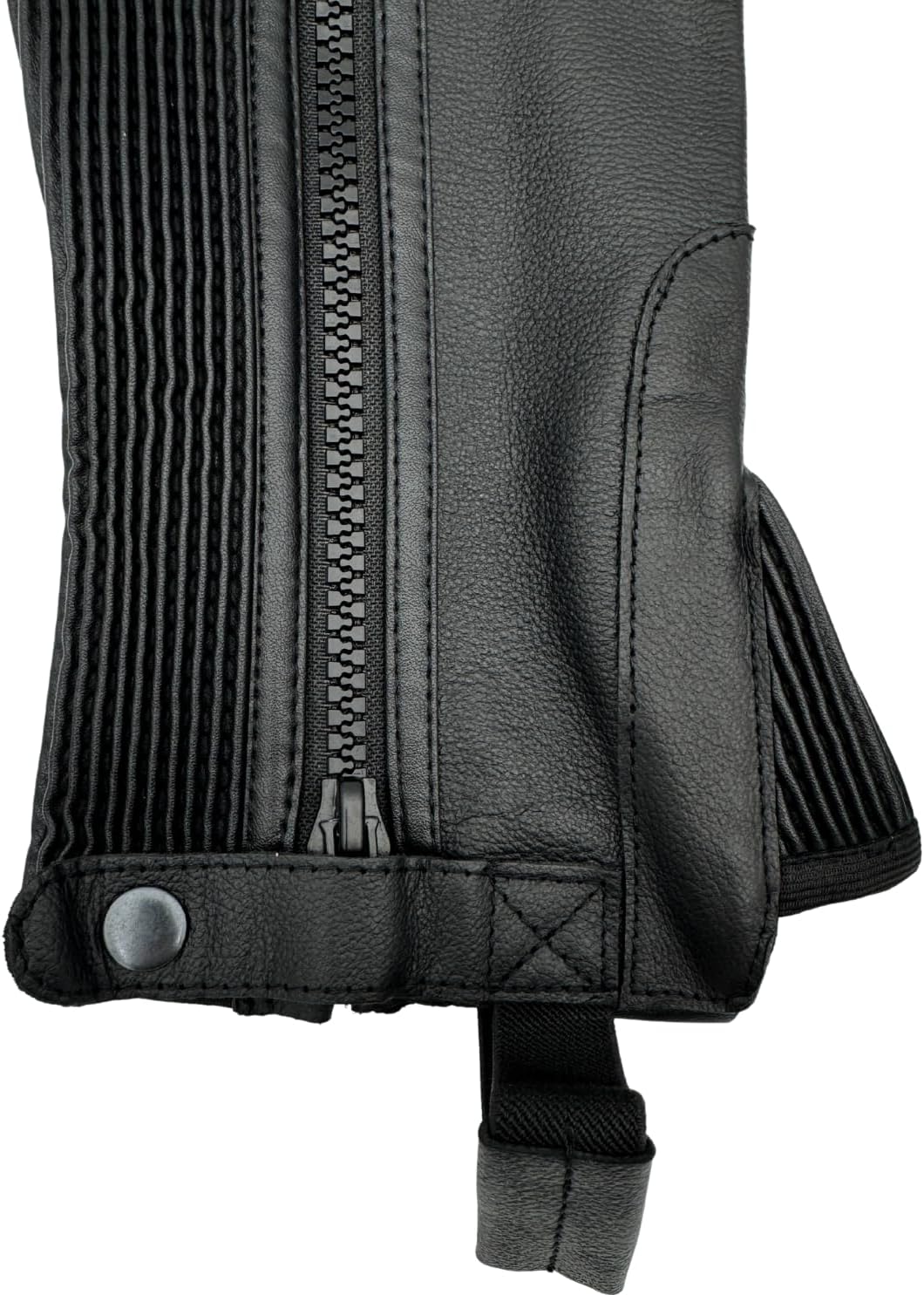 Leather Half Chaps for Horse Riding – Durable Equestrian Gaiters with Zipper & Elastic Panel