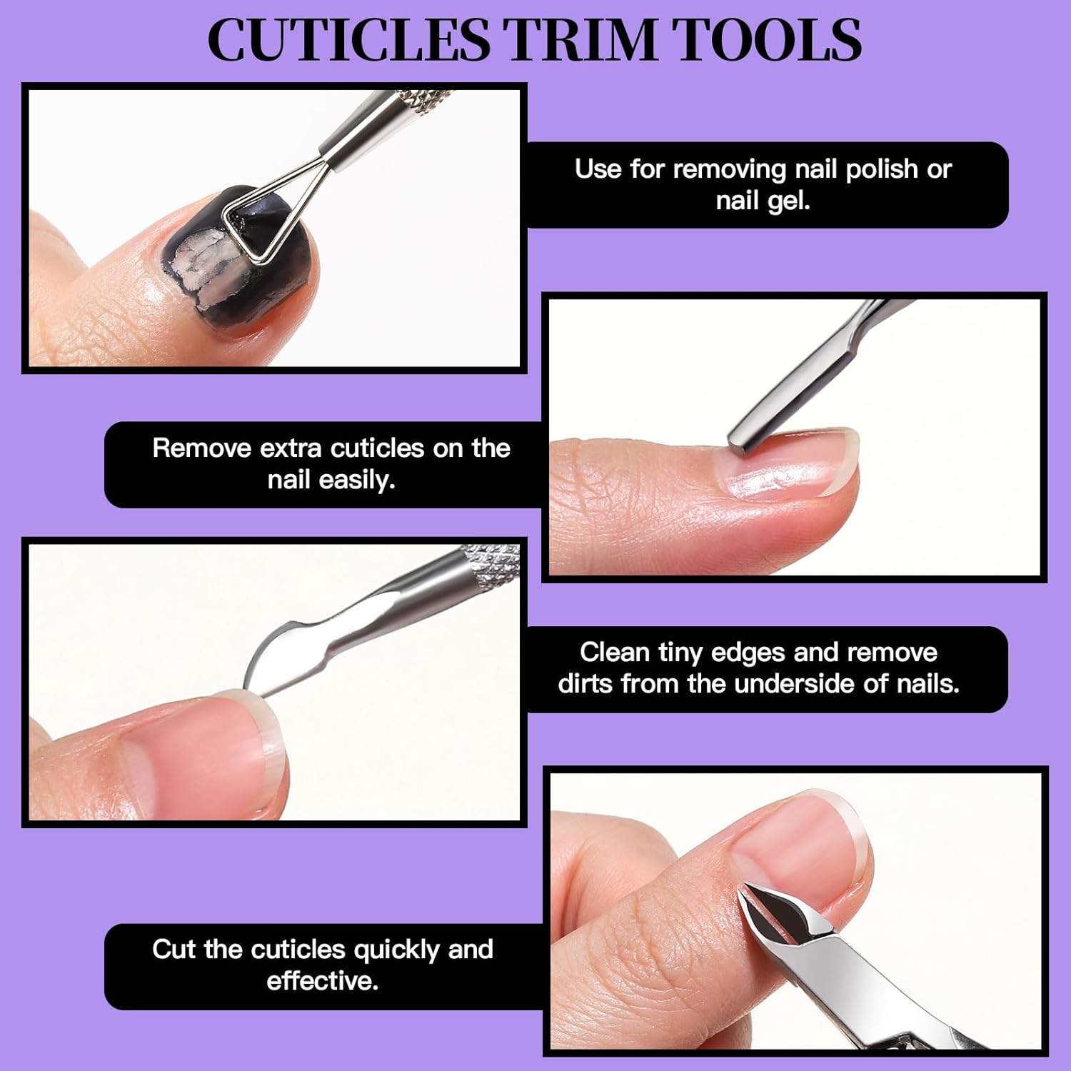 Manicure and Pedicure Tools Kit, Manicure Kit, Nail Files 100/180, Nail Buffer Block, Nail Cuticle Nippers, Cuticle