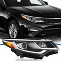 Compatible with 2019 2020 Kia Optima Headlight Replacement for 92102-D5550 with Halogen Bulbs & LED Daytime Running