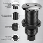 AKEYSRC Garbage Disposal Air Switch Kit, Garbage Disposal Button, Sink Top Waste Disposer On/Off Switch, UL Listed Air Switch Compatible with All Garbage Disposals (Brushed Stainless Steel）