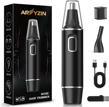 Nose Hair Trimmer for Men,Rechargeable Ear and Nose Trimmer,2026 Professional 2 in 1 Painless Eyebrow & Facial Hair