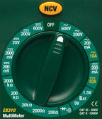 Extech EX310 Mini Digital Multimeter with NCV, 2000 Count, 9-Function