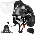 Forestry Chainsaw Safety Helmet with Bluetooth Ear Muffs Arborist Helmet Hard Hat with Built-in Visor Face Shield 5