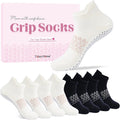 Pilates Socks for Women, Ankle Grip Yoga Non Slip Socks Gift Box
