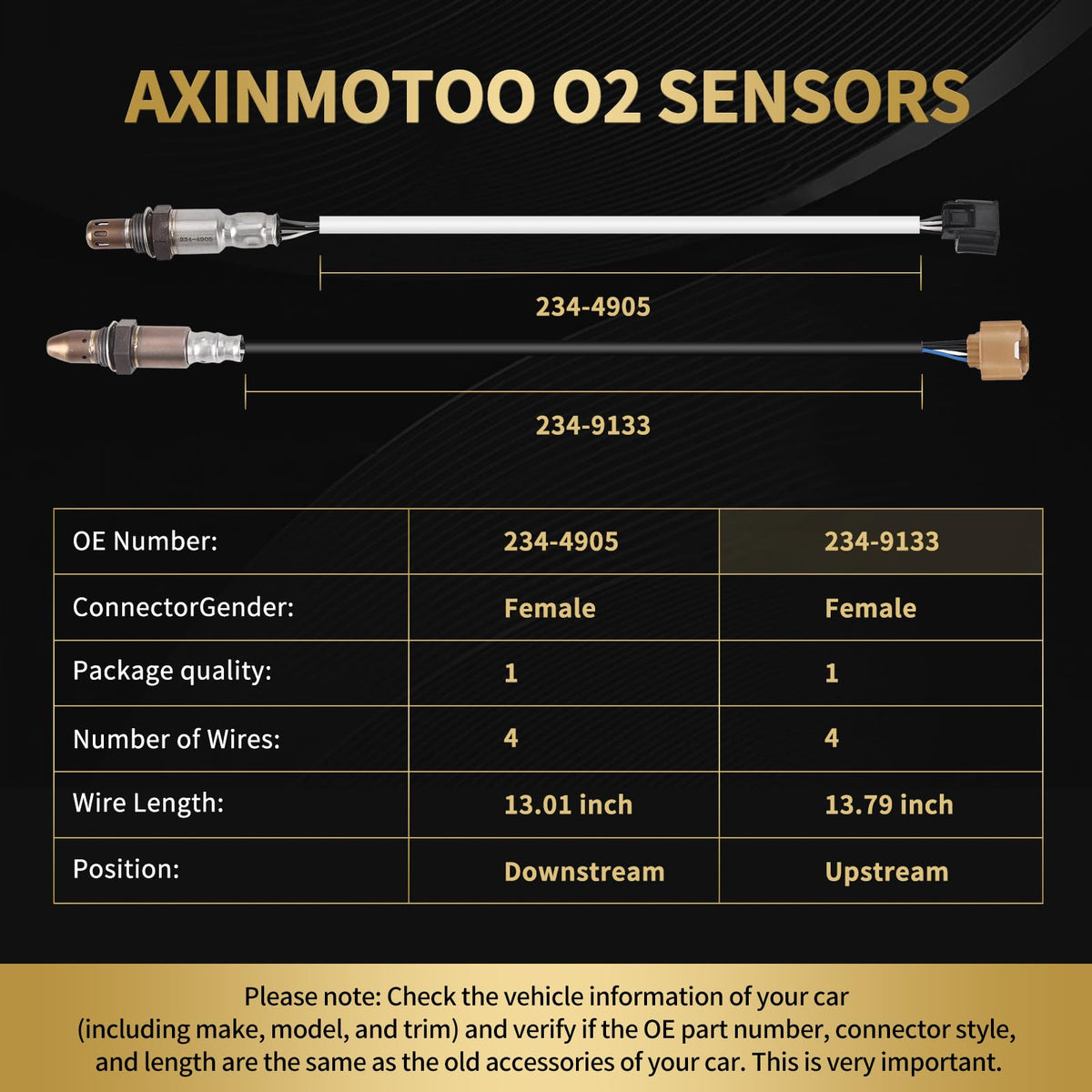 2PCS O2 Oxygen Sensor Upstream Downstream for Nissan for Altima