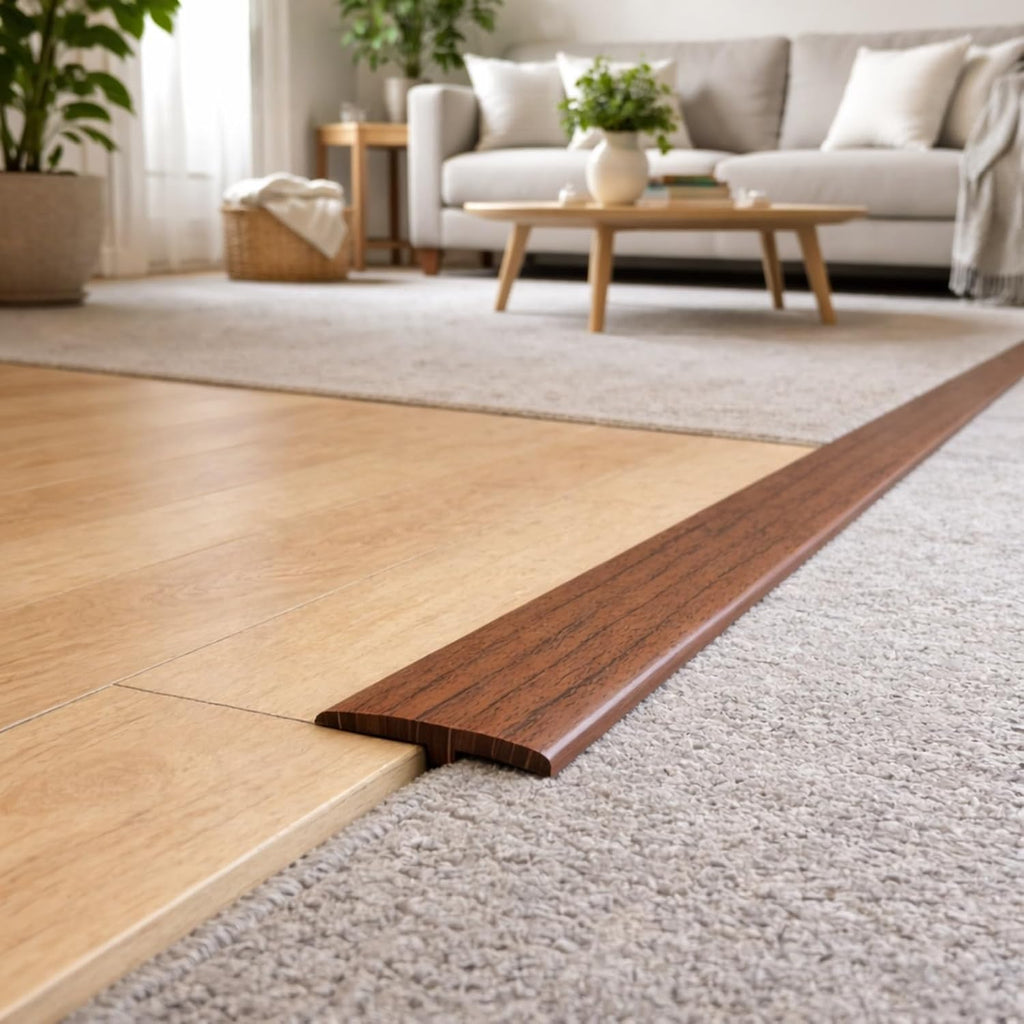 3.3-32.8FT T Molding Trim & Floor Transition Strips, Laminate Flooring 2" Flat Divider Strip for Door Threshold and