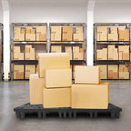 6pcs Plastic Pallets for Basement Storage Lightweight Waterproof Floor Pallets with Breathable Grids Applicable to