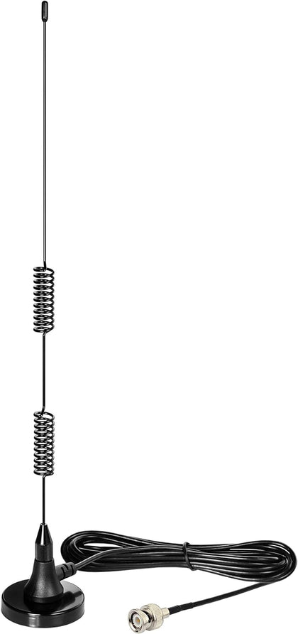20-1300MHz Police Scanner Antenna Magnetic Base HF VHF UHF Two Way Ham Radio BNC Male Antenna Compatible with Uniden