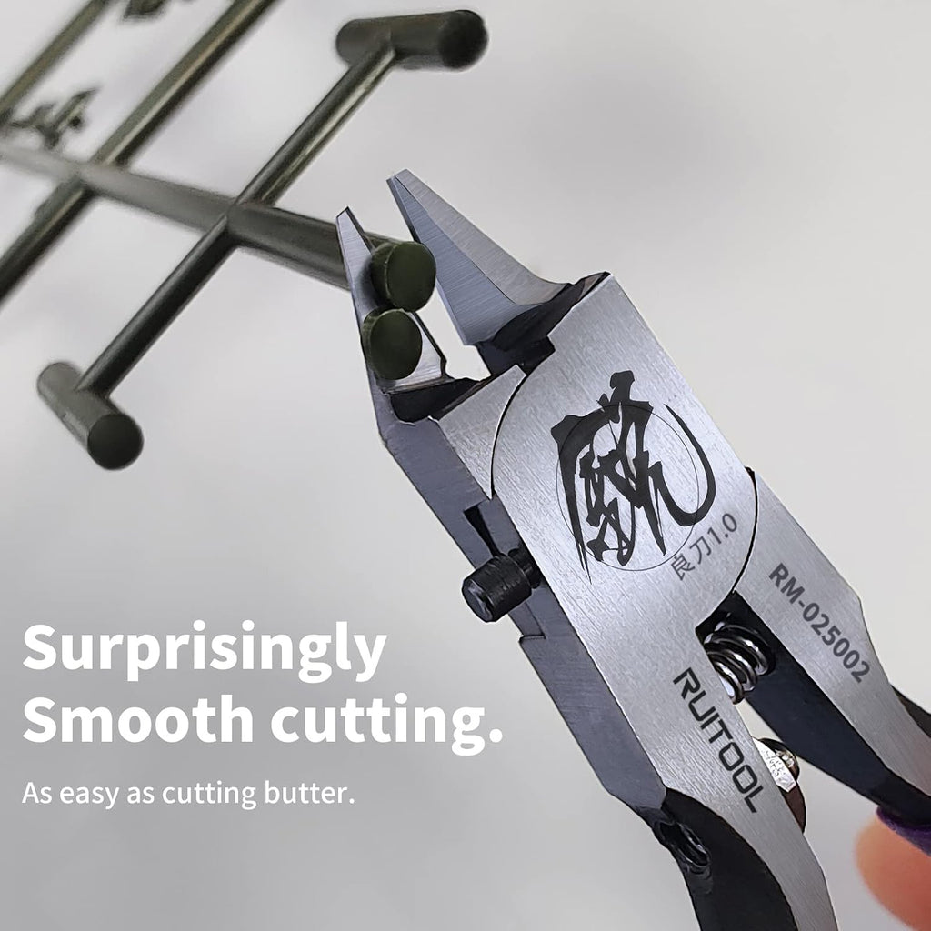 Model Nippers for Beginners, 4.7" Single Blade Nipper for Gunpla | Ultra-Thin CRV Single-Edge Gundam Model Tools