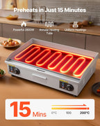 Commercial Electric Griddle, 30" No Plug, Countertop Flat Top Griddle
