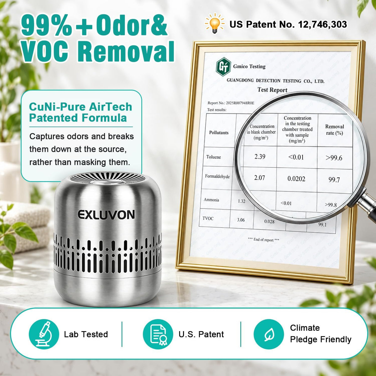 Refrigerator Deodorizer, Up to 10 years, Freezer Odor Eliminator
