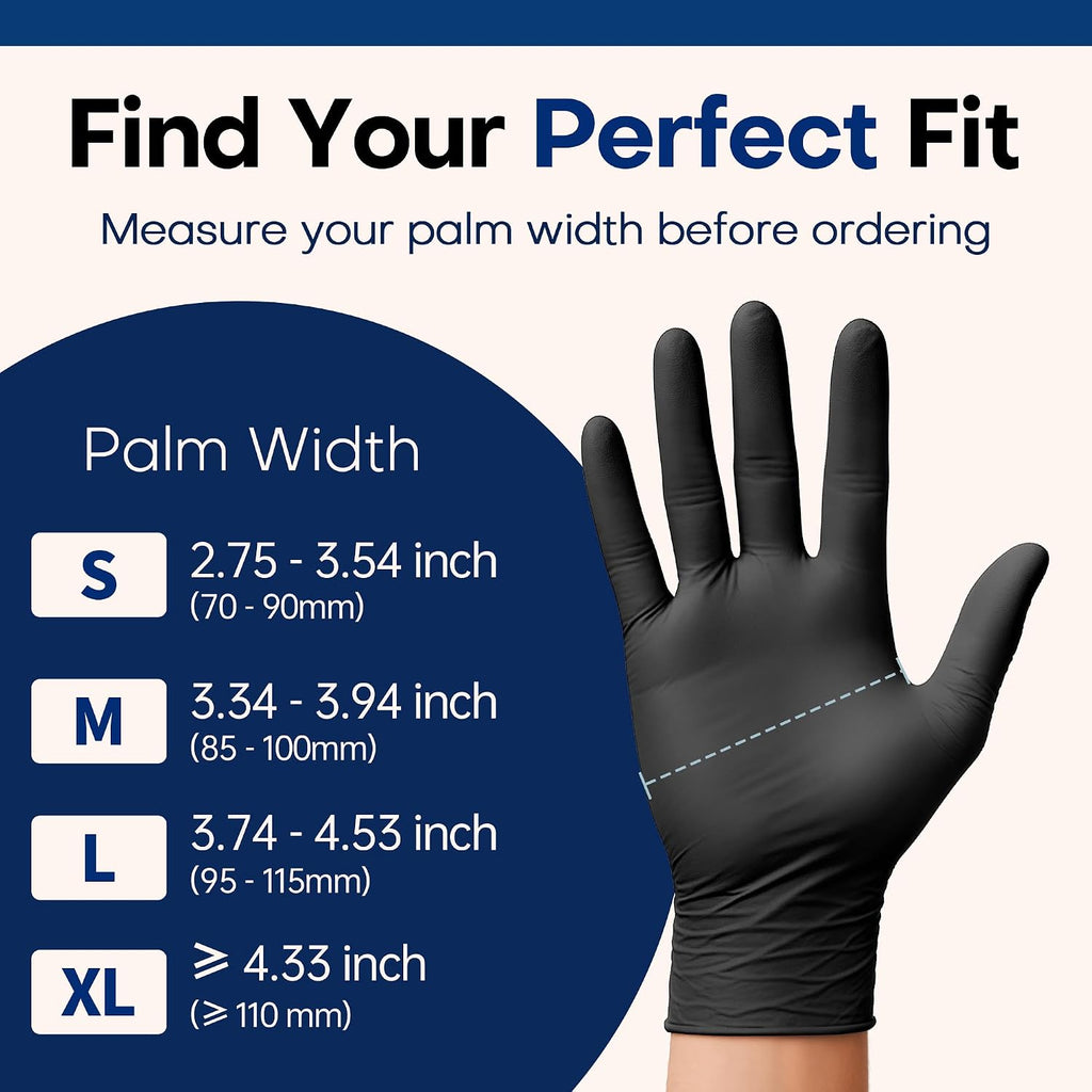 Soft Max Disposable Nitrile Exam Gloves, Powder-Free Black 100 Ct | Soft Max Disposable Nitrile Exam Gloves