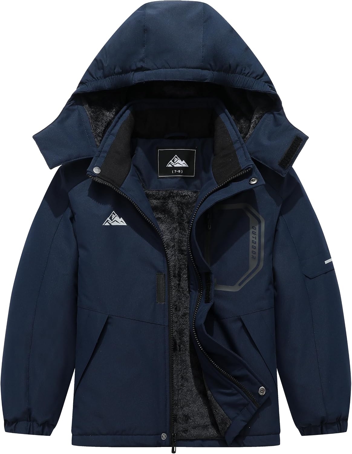 Kids Boy's Winter Waterproof Ski Jacket,Thick Snow Coat | with Detachable Hood Warmth Windproof Snowboard Jackets